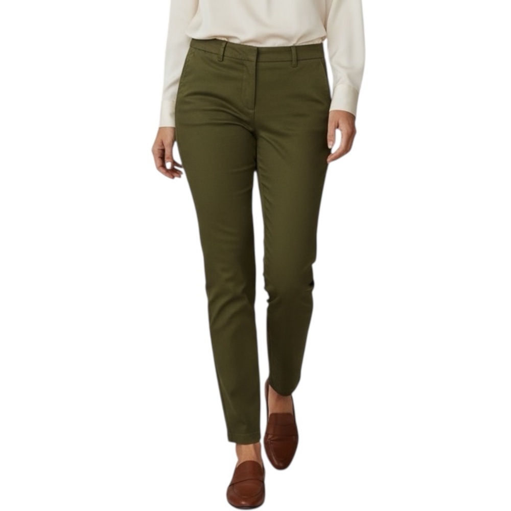 THEORY Treeca CL Mod Twill Ankle Pants in Khaki Green Size 6 — QUIET LUXURY!!!